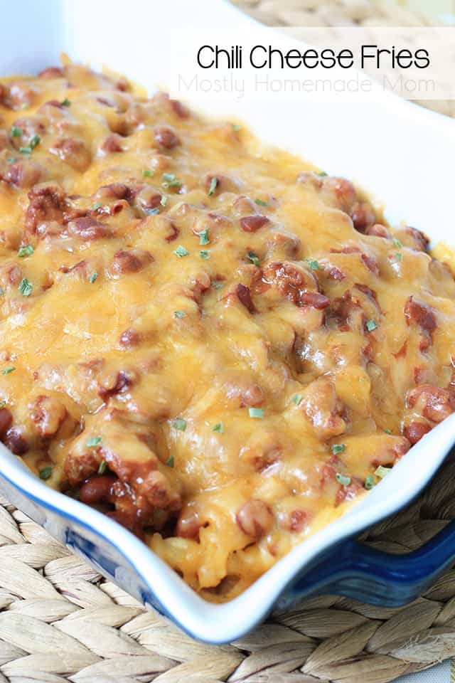 Easy Chili Cheese Fries - Mostly Homemade Mom
