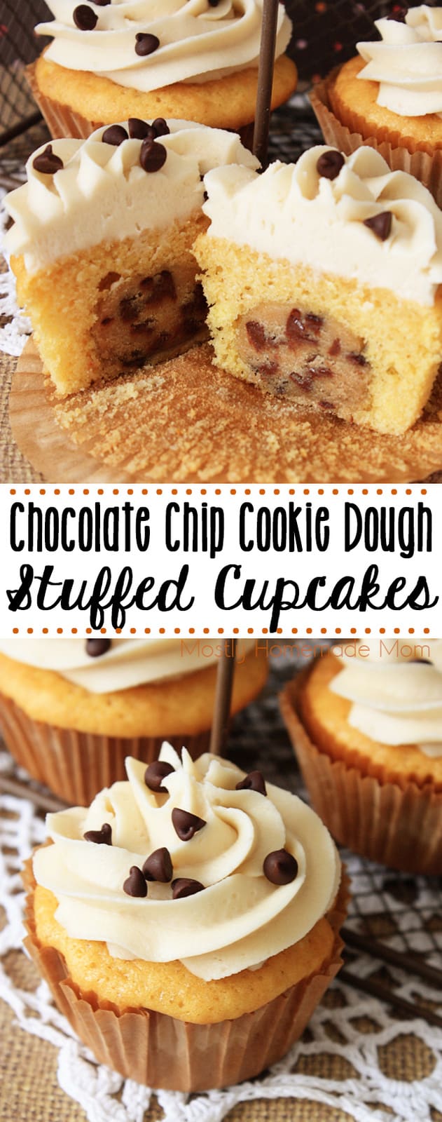 Cookie Dough Cupcakes - Mostly Homemade Mom