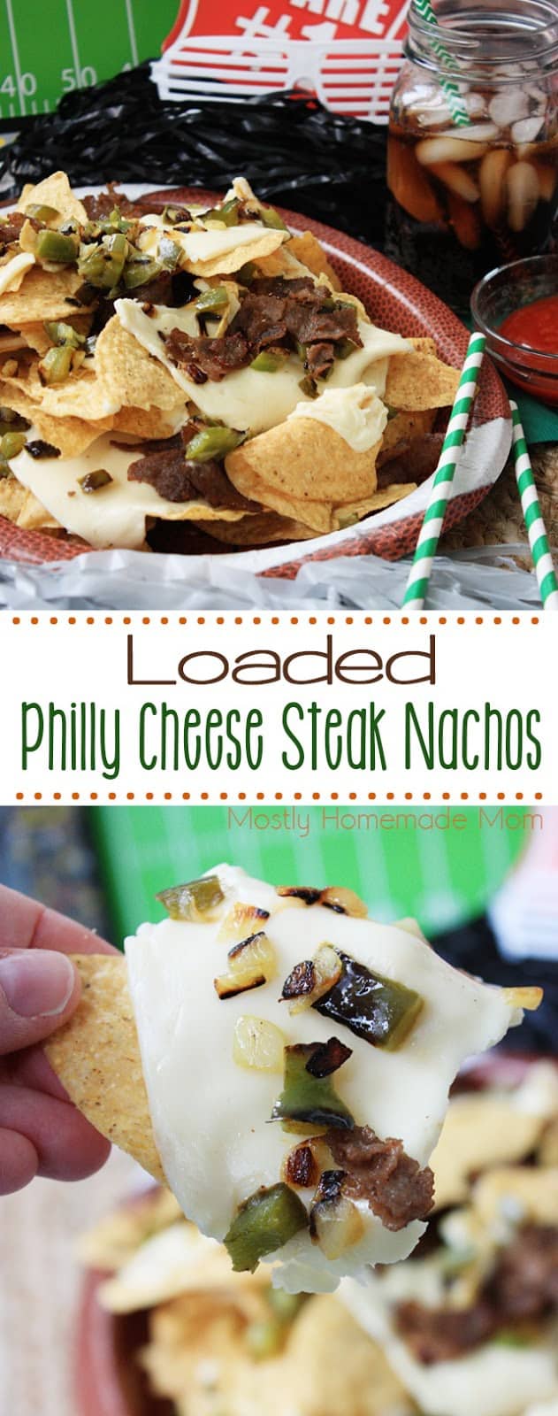 Loaded Philly Cheese Steak Nachos - Mostly Homemade Mom